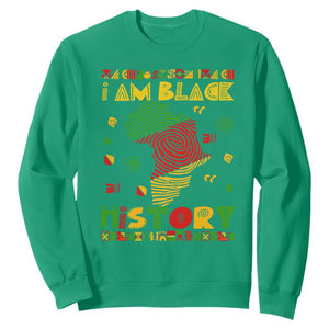I Am Black History Sweatshirt African American Pride Black DNA TS02 Irish Green Printyourwear