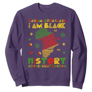 I Am Black History Sweatshirt African American Pride Black DNA TS02 Purple Printyourwear