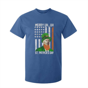Funny Biden St Patricks Day T Shirt For Kid Merry 4th of Saint Patrick Uh Uh Leprechaun American Flag TS02 Royal Blue Print Your Wear