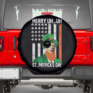 Funny Biden St Patricks Day Spare Tire Cover Merry 4th of Saint Patrick Uh Uh Leprechaun American Flag TS02 Black Print Your Wear