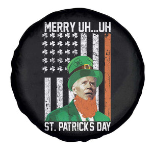 Funny Biden St Patricks Day Spare Tire Cover Merry 4th of Saint Patrick Uh Uh Leprechaun American Flag TS02 Print Your Wear
