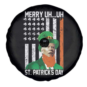 Funny Biden St Patricks Day Spare Tire Cover Merry 4th of Saint Patrick Uh Uh Leprechaun American Flag TS02 Print Your Wear