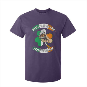 Funny St Patricks Day T Shirt For Kid Shut Up Liver You're Fine Drinking Team Squad TS02 Purple Print Your Wear