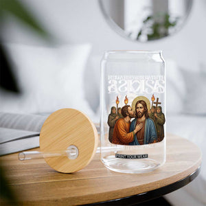 It Started Out With A Kiss Funny Jesus Christian Easter Glass Can Judas Betrayal Jesus Faith Message Biblical Humor TS02 Print Your Wear