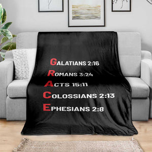 GRACE Christian Scripture Acronym Throw Blanket Bible Verses Galatians Romans Acts Colossians Ephesians Faith Message Gift TS02 Print Your Wear