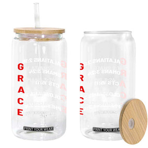 GRACE Christian Scripture Acronym Glass Can Bible Verses Galatians Romans Acts Colossians Ephesians Faith Message Gift TS02 Print Your Wear