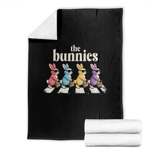 The Bunnies Parody Crossing Rabbits Graphic Throw Blanket Funny Easter Pop Culture Style Cute Bunny Gift TS02 Black Print Your Wear