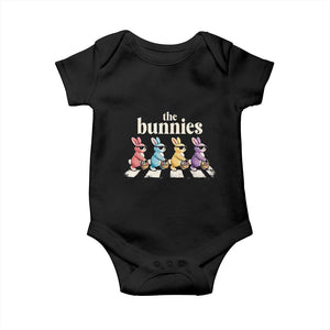 The Bunnies Parody Crossing Rabbits Graphic Baby Onesie Funny Easter Pop Culture Style Cute Bunny Gift TS02 Black Print Your Wear