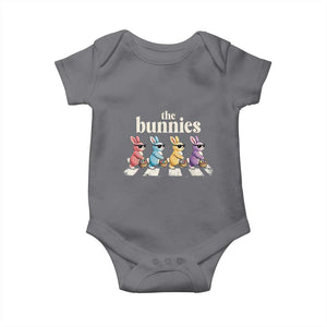 The Bunnies Parody Crossing Rabbits Graphic Baby Onesie Funny Easter Pop Culture Style Cute Bunny Gift TS02 Charcoal Print Your Wear