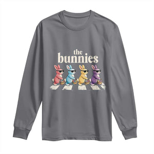 The Bunnies Parody Crossing Rabbits Graphic Long Sleeve Shirt Funny Easter Pop Culture Style Cute Bunny Gift TS02 Charcoal Print Your Wear