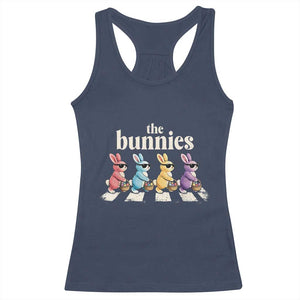 The Bunnies Parody Crossing Rabbits Graphic Racerback Tank Top Funny Easter Pop Culture Style Cute Bunny Gift TS02 Navy Print Your Wear
