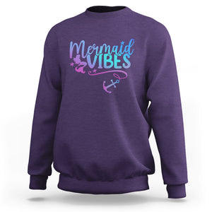Mermaid Vibes For Women Girl Mythical Creature Sweatshirt TS02 Purple Printyourwear