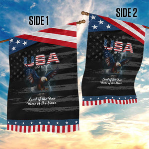 Bold Patriotic American Eagle Garden Flag Land of the Free Home of the Brave Est 1776 TS02 Print Your Wear