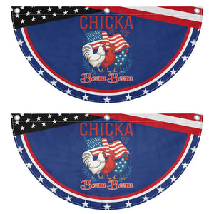 Chicka Boom Boom American Chicken Patriotic Fan Flag Funny 4th of July Red White and Blue Farm