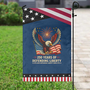 Patriotic Eagle US Army 250th Anniversary Garden Flag 250 Years of Defending Liberty 1775 2025 TS02 Classic Blue Black Print Your Wear
