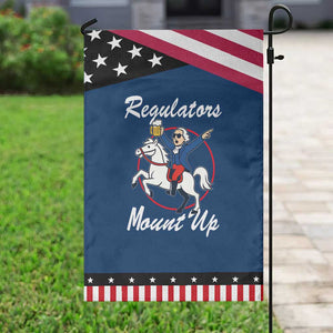 Funny Founding Father Patriotic Drinking Garden Flag Regulators Mount Up 4th of July TS02 Classic Blue Black Print Your Wear