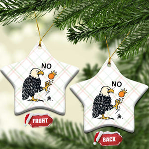 Bald Eagle No Kings In America Ceramic Ornament No Orange We The People Patriotic Political Statement TS02 Print Your Wear