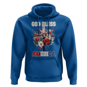 God Bless America Hoodie US Flag Christian Cross Religious Faith TS02 Royal Blue Print Your Wear