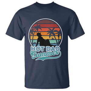Summer Dad Bod T Shirt Funny Hot Dad Summer Retro Sunset TS02 Navy Print Your Wear