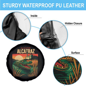 Alligator Alcatraz Spare Tire Cover Retro Florida Swamp Political Prison TS02 Print Your Wear