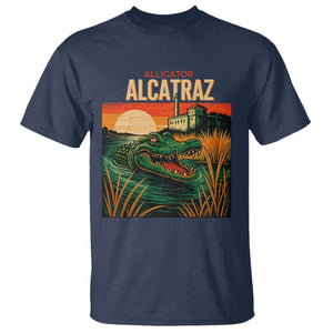 Alligator Alcatraz T Shirt Retro Florida Swamp Political Prison TS02 Navy Print Your Wear