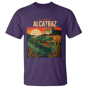 Alligator Alcatraz T Shirt Retro Florida Swamp Political Prison TS02 Purple Print Your Wear