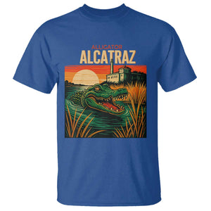 Alligator Alcatraz T Shirt Retro Florida Swamp Political Prison TS02 Royal Blue Print Your Wear
