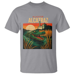 Alligator Alcatraz T Shirt Retro Florida Swamp Political Prison TS02 Sport Gray Print Your Wear