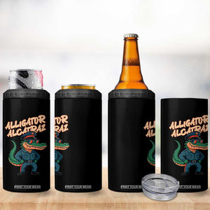 Alligator Alcatraz Political 4 in 1 Can Cooler Tumbler Funny Florida Gator Cop with Attitude TS02 Print Your Wear