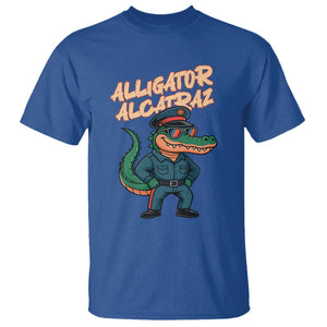 Alligator Alcatraz Political T Shirt Funny Florida Gator Cop with Attitude TS02 Royal Blue Print Your Wear