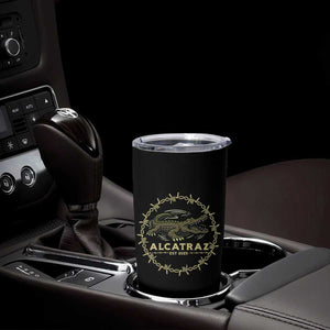 Alligator Alcatraz 2025 Tumbler Cup Gator Lockdown Political Satire Barbed Wire Swamp Humor TS02 Print Your Wear