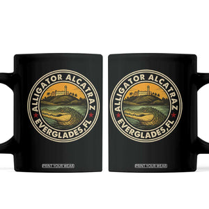 Alligator Alcatraz Everglades Florida Coffee Mug Vintage Political Satire Retro TS02 Black Print Your Wear