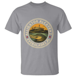 Alligator Alcatraz Everglades Florida T Shirt Vintage Political Satire Retro TS02 Sport Gray Print Your Wear