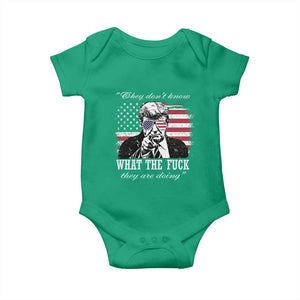They Dont Know WTF Theyre Doing Baby Onesie Trump Political American Flag TS02 Irish Green Print Your Wear