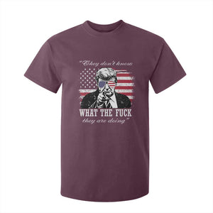 They Dont Know WTF Theyre Doing T Shirt For Kid Trump Political American Flag TS02 Maroon Print Your Wear
