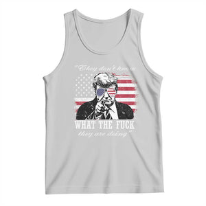 They Dont Know WTF Theyre Doing Tank Top Trump Political American Flag TS02 Ash Print Your Wear