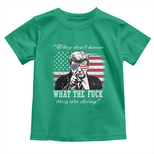 They Dont Know WTF Theyre Doing Toddler T Shirt Trump Political American Flag TS02 Irish Green Print Your Wear