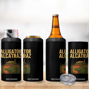 Alligator Alcatraz Florida 4 in 1 Can Cooler Tumbler Political Swamp Prison Dark Humor TS02 Print Your Wear