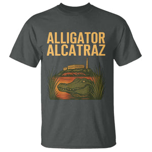 Alligator Alcatraz Florida T Shirt Political Swamp Prison Dark Humor TS02 Dark Heather Print Your Wear