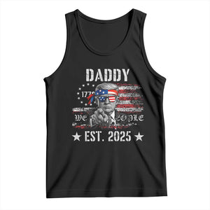 Patriotic Daddy Est 2025 Tank Top Funny Trump 1776 We The People American Flag TS02 Black Print Your Wear