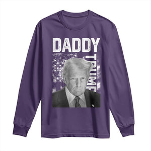 Daddy Trump Long Sleeve Shirt Patriotic American Flag TS02 Purple Print Your Wear