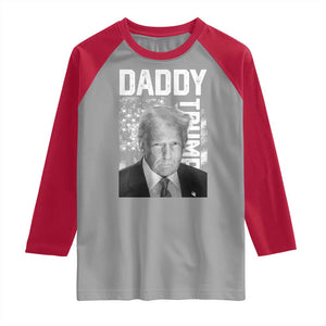 Daddy Trump Raglan Shirt Patriotic American Flag TS02 Sport Gray Red Print Your Wear