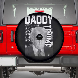Daddy Trump Spare Tire Cover Patriotic American Flag TS02 Black Print Your Wear