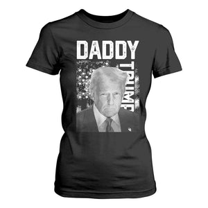 Daddy Trump T Shirt For Women Patriotic American Flag TS02 Black Print Your Wear