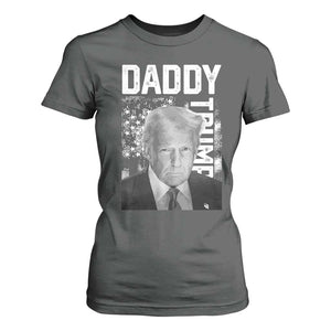 Daddy Trump T Shirt For Women Patriotic American Flag TS02 Dark Heather Print Your Wear