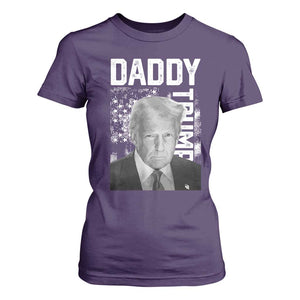 Daddy Trump T Shirt For Women Patriotic American Flag TS02 Purple Print Your Wear