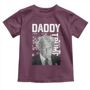 Daddy Trump Toddler T Shirt Patriotic American Flag TS02 Maroon Print Your Wear