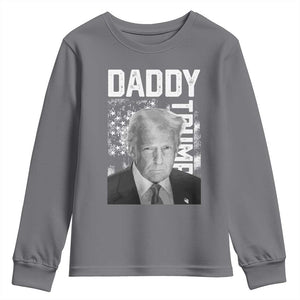 Daddy Trump Youth Sweatshirt Patriotic American Flag TS02 Charcoal Print Your Wear