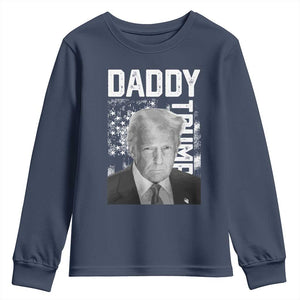 Daddy Trump Youth Sweatshirt Patriotic American Flag TS02 Navy Print Your Wear