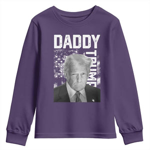 Daddy Trump Youth Sweatshirt Patriotic American Flag TS02 Purple Print Your Wear